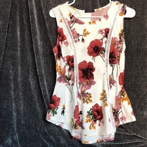 Floral peplum top